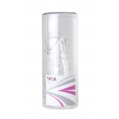 Прозрачная гелевая насадка с клиторальным отростком - 13 см. - Toyfa Basic - в Калининграде купить с доставкой