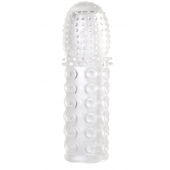Прозрачная закрытая гелевая насадка - 13,5 см. - Toyfa Basic - в Калининграде купить с доставкой