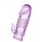 Фиолетовая насадка с коготком и шипами - 13 см. - Toyfa Basic - в Калининграде купить с доставкой