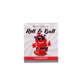 Стимулирующий презерватив-насадка Roll   Ball Strawberry - Sitabella - купить с доставкой в Калининграде