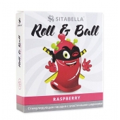 Стимулирующий презерватив-насадка Roll   Ball Raspberry - Sitabella - купить с доставкой в Калининграде