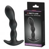 Черный анальный стимулятор простаты с вибрацией Special Anal Massager - 14,5 см. - Baile - в Калининграде купить с доставкой