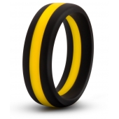 Черно-желтое силиконовое эрекционное кольцо Silicone Go Pro Cock Ring - Blush Novelties - в Калининграде купить с доставкой