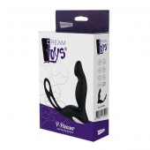 Черный вибромассажер простаты P-PLEASER W ERECTION ENHANCE - Dream Toys - в Калининграде купить с доставкой