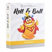 Стимулирующий презерватив-насадка Roll   Ball Banana - Sitabella - купить с доставкой в Калининграде