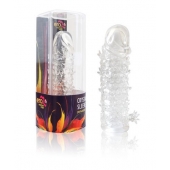 Закрытая прозрачная рельефная насадка Crystal sleeve - 13 см. - Erowoman-Eroman - в Калининграде купить с доставкой