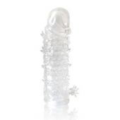 Закрытая прозрачная рельефная насадка Crystal sleeve - 13 см. - Erowoman-Eroman - в Калининграде купить с доставкой
