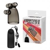 Дымчатая насадка-мастурбатор с вибрацией Vibrating Crystal Cap II - Baile - в Калининграде купить с доставкой