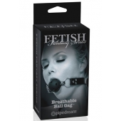 Черный кляп с дырочками Breathable Ball Gag - Pipedream - купить с доставкой в Калининграде