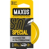 Презервативы с точками и рёбрами в железном кейсе MAXUS Special - 3 шт. - Maxus - купить с доставкой в Калининграде