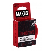 Ультратонкие презервативы в железном кейсе MAXUS Sensitive - 3 шт. - Maxus - купить с доставкой в Калининграде