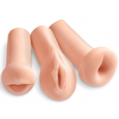 Комплект из 3 мастурбаторов All 3 Holes: вагина, анус, ротик - Pipedream - в Калининграде купить с доставкой