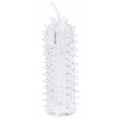 Закрытая рельефная насадка Crystal sleeve с усиками - 12 см. - Erowoman-Eroman - в Калининграде купить с доставкой