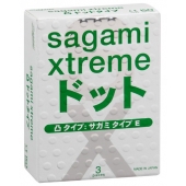 Презервативы Sagami Xtreme SUPER DOTS с точками - 3 шт. - Sagami - купить с доставкой в Калининграде