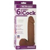 Насадка-мулат для трусиков Vac-U-Lock 6  ULTRASKYN Cock - 17,3 см. - Doc Johnson - купить с доставкой в Калининграде