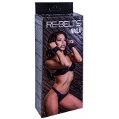 Черные кожаные наручники Naila - Rebelts - купить с доставкой в Калининграде