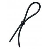 Черное лассо на пенис с одной бусиной - A-toys - в Калининграде купить с доставкой