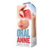 Телесный мастурбатор-ротик с язычком Oral Anne - Blush Novelties - в Калининграде купить с доставкой
