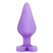 Фиолетовая анальная пробка Naughty Candy Heart Do Me Now - 8,9 см. - Blush Novelties - купить с доставкой в Калининграде