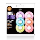 Набор из 6 эрекционных колец King of the Ring - Blush Novelties - в Калининграде купить с доставкой
