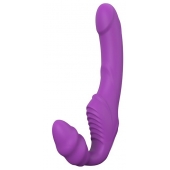 Фиолетовый безремневой вибрострапон DOUBLE DIPPER - Dream Toys - купить с доставкой в Калининграде