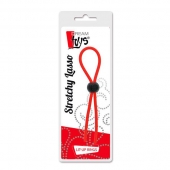 Красное эрекционное лассо с одной бусиной-утяжкой STRETCHY THIN LASSO - Dream Toys - в Калининграде купить с доставкой