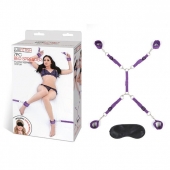 Фиолетовый набор фиксаций на кровати Classic Bedspreader - Lux Fetish - купить с доставкой в Калининграде