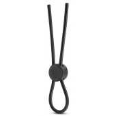 Черное силиконовое лассо на пенис SILICONE LOOP COCK RING - Blush Novelties - в Калининграде купить с доставкой