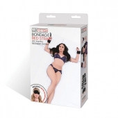 Чёрные манжеты для фиксации на кровати Bondage Bed Strap - Lux Fetish - купить с доставкой в Калининграде