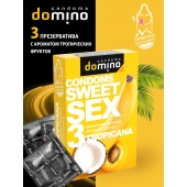 Презервативы для орального секса DOMINO Sweet Sex с ароматом тропических фруктов - 3 шт. - Domino - купить с доставкой в Калининграде
