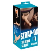Силиконовый полый страпон на ремнях Silicone Strap-on - 16 см. - Orion - купить с доставкой в Калининграде
