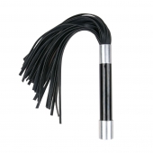 Черная плеть Easytoys Flogger With Metal Grip - 38 см. - Easy toys - купить с доставкой в Калининграде