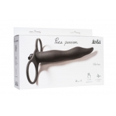 Черная вибронасадка для двойного проникновения Flirtini - 15,9 см. - Lola Games - купить с доставкой в Калининграде