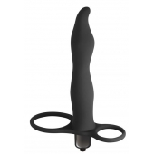 Черная вибронасадка для двойного проникновения Flirtini - 15,9 см. - Lola Games - купить с доставкой в Калининграде