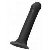 Черный фаллос на присоске Silicone Bendable Dildo L - 19 см. - Strap-on-me - купить с доставкой в Калининграде