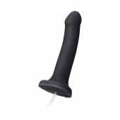 Черный фаллос с имитацией эякуляции Silicon Cum Dildo L - 19,6 см. - Strap-on-me - купить с доставкой в Калининграде