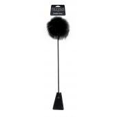 Черный стек Feather Crop с пуховкой на конце - 53,3 см. - Pipedream - купить с доставкой в Калининграде