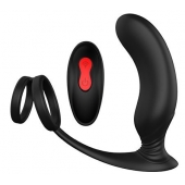 Черный массажер простаты REMOTE P-PLEASER - Dream Toys - в Калининграде купить с доставкой