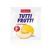 Пробник гель-смазки Tutti-frutti со вкусом сочной дыни - 4 гр. - Биоритм - купить с доставкой в Калининграде