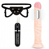 Регулируемые трусики с вибрирующей насадкой - 21 см. - Lux Fetish - купить с доставкой в Калининграде