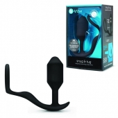 Черное эрекционное кольцо с анальным плагом Snug   Tug - b-Vibe - в Калининграде купить с доставкой