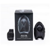 Темно-серый инновационный мужской осциллятор PULSE SOLO LUX с пультом ДУ - Hot Octopuss - в Калининграде купить с доставкой