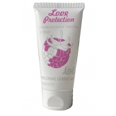 Лубрикант на водной основе с ароматом малины Love Protection Raspberry - 50 мл. - Lola Games - купить с доставкой в Калининграде