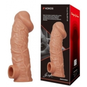 Телесная насадка на фаллос с фиксацией мошонки EXTREME SLEEVE - 15,6 см. - KOKOS - в Калининграде купить с доставкой