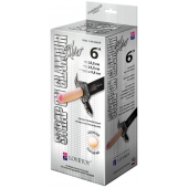 Пояс-трусики с насадкой Glamour Silver - 15,5 см. - LOVETOY (А-Полимер) - купить с доставкой в Калининграде
