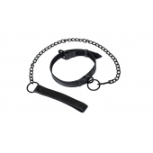 Черный ошейник Sin с поводком - Lola Games - купить с доставкой в Калининграде