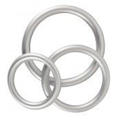 Набор из 3 эрекционных колец под металл Metallic Silicone Cock Ring Set - Orion - в Калининграде купить с доставкой