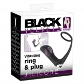 Черное эрекционное кольцо с анальной вибропробкой Vibrating Ring   Plug - Orion - в Калининграде купить с доставкой