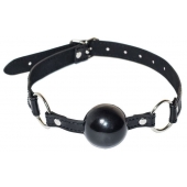 Черный гладкий кляп-шарик Crave - Lola Games - купить с доставкой в Калининграде