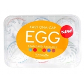 Набор из 6 мастурбаторов Tenga EGG Easy Beat с различным рельефом - Tenga - в Калининграде купить с доставкой